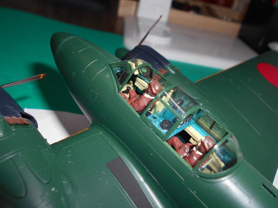 1/48 中島 夜間戦闘機 月光 11型甲を作ります。仕上げの細かい作業。