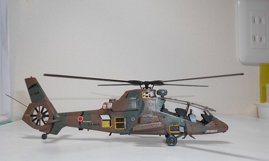「1/72 陸上自衛隊 観測ヘリコプター OH-1 ニンジャ」完成