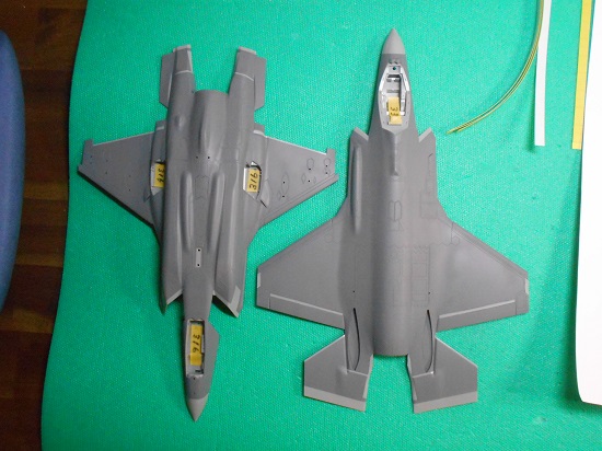 「1/72 F-35 ライトニングⅡ」を作ります。塗装した機体。